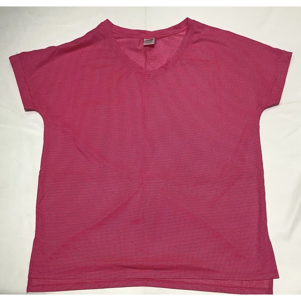 Avia Shirt Womens Large Pink Polka Dots Activewear‎ Performance Lightweight Gym